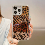 New Color Blocking Zebra Leopard  Case
