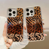 New Color Blocking Zebra Leopard  Case