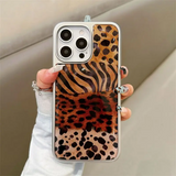 New Color Blocking Zebra Leopard  Case