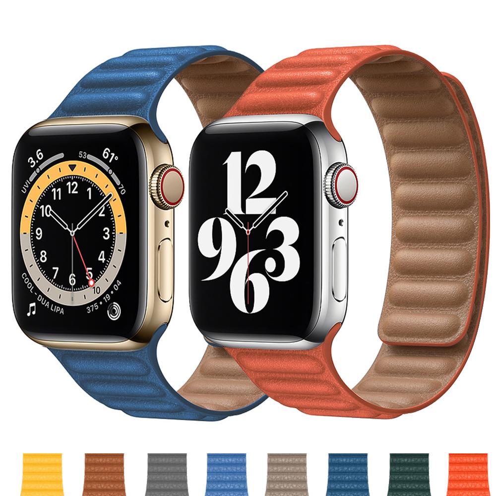 Leather Link Apple Watch Band – - Main Image