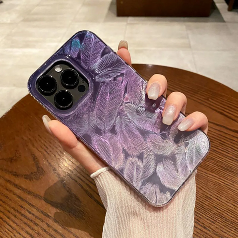 New Purple Feather Case