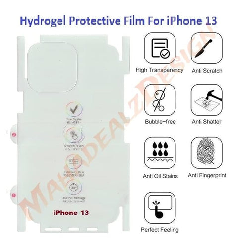 Matte Feel  Scratchproof Guard With Logo Cut For Full Protect iPhone Back And Sides