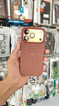 Premium TechWoven  Brown Leather Case