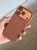 Premium TechWoven  Brown Leather Case