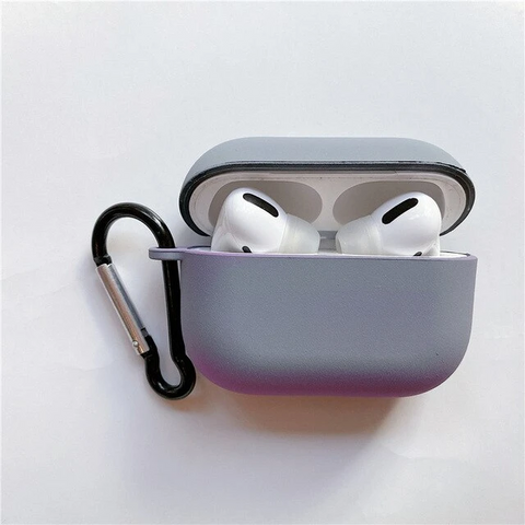 Gradient color Hard Case for Apple Airpods Pro (Grey Purple)
