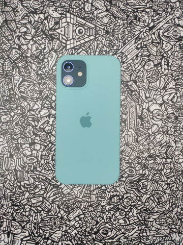 Silicon Case with Velvet Inside for iPhone 12/12 pro (Cyan)