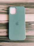 Silicon Case with Velvet Inside for iPhone 12/12 pro (Sea Green)