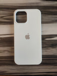 Silicon Case with Velvet Inside for iPhone 12 pro Max (Cream)