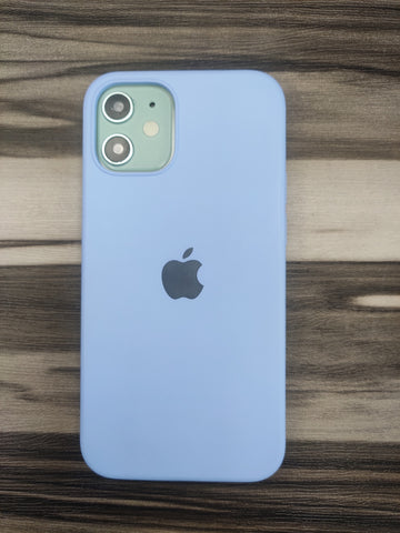 Silicon Case with Velvet Inside for iPhone 12 Mini (Sky blue)