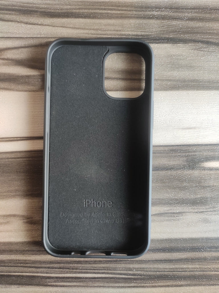 Silicon Case with Velvet Inside for iPhone 12 Mini Black