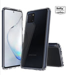 Samsung Galaxy S10 Lite Ultra Hybrid Transparent Fiber Hard Back Sides Soft with Small Bumper On The Sides