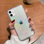 Aurora Flower Laser Transparent Case