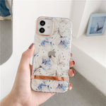 Gold Plated Flower Clear Shockproof Transparent case