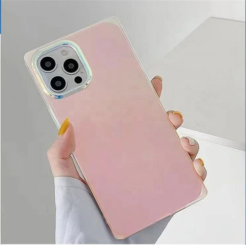 Mirror Laser Square Case For iPhone