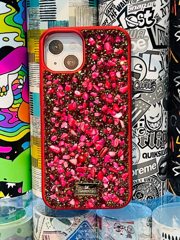 Premium Swarosvski Case iphone 13(red diamond stone)