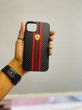 Premium Ferrari Case (Black+Red)