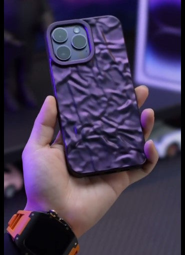 Luxury Deep Purple Wrinkle Case – Phoneguard.in
